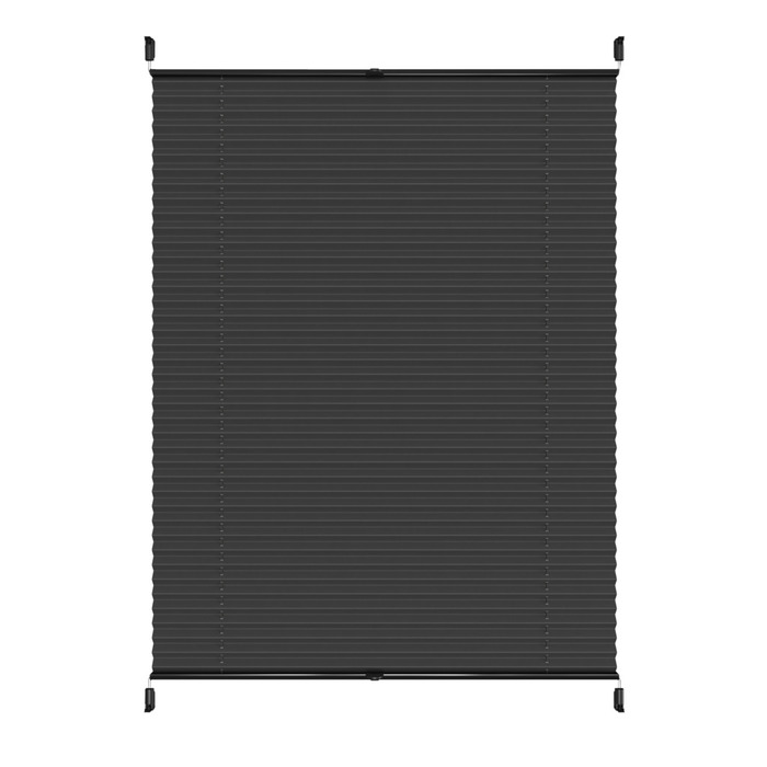 Plisségardin Touch Up & Down Svart 130 x 130 cm